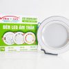 Đèn Led Âm trần viền Bạc 12W ánh sáng Vàng (Downlight)